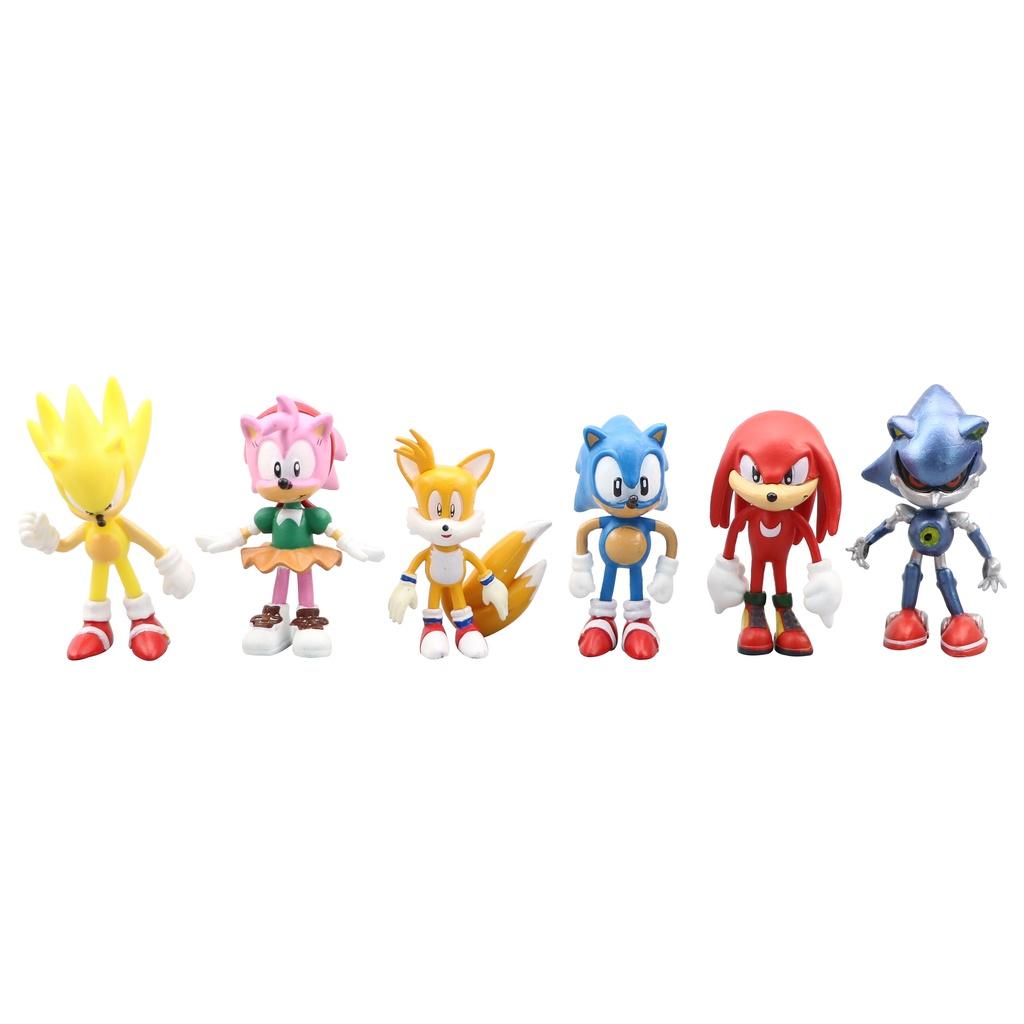 6pcs Diy Blocks Figures Kit Sonic Movie Game Dolls For Children