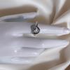 Korean Style Retro Distressed Silver Love Knot Heart Ring for Women