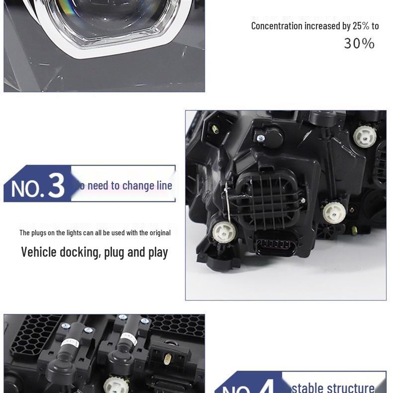 Ouman GTL Super Bright H4 Bi-LED Headlight Assembly