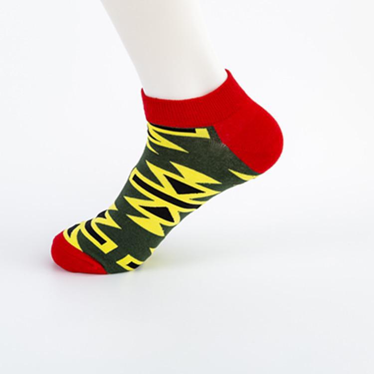 Colorful Tangram Series Cross-Border Casual Boat Socks