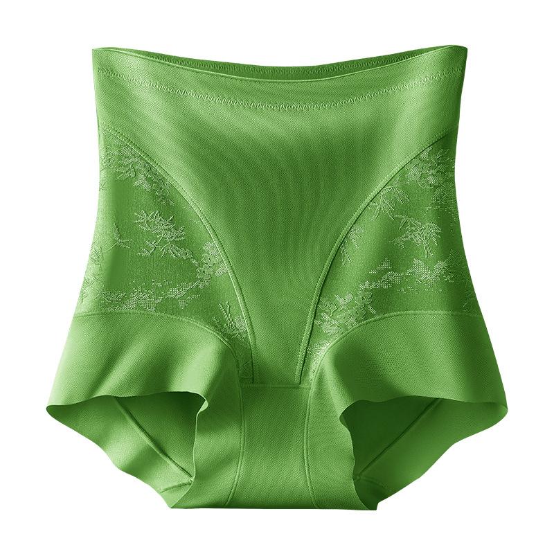Lady Spring and Autumn Chinese Style Relief Belly Lift Hip Antibacterial Crotch Thin High Waist No Trace Safety Underwear