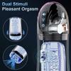 Male Masturbator Cup Transparent Automatic Vacuum Sucking Vibrating Mastubator Sex Toys Blowjob machine Vagina Masturbation