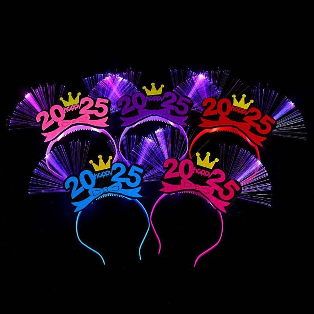 Number Letter LED Glow Hair Bands Snake Shape New Year Headdress  Men/Women/Kids