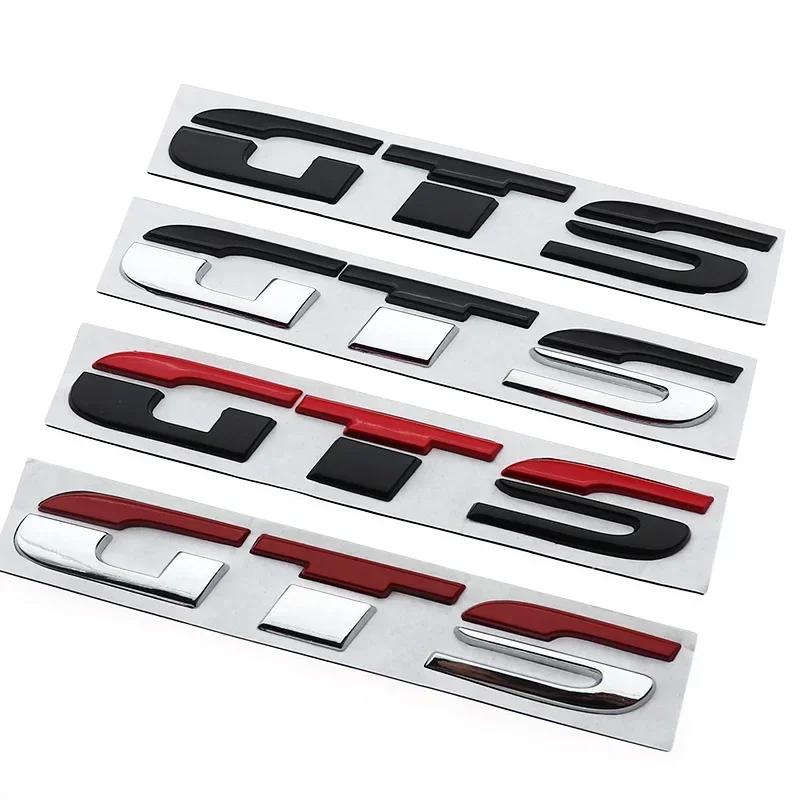 XXEV1 3D Metal GTS Logo Letter Car Rear Trunk Tail Door Side Sticker for Volkswagen VW Polo BORA Caddy Golf Jetta Touran Passat T-Roc