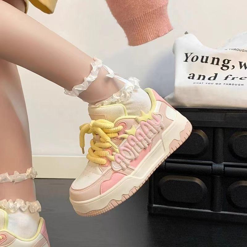 Dopamine Platform White Shoes Women's Summer New Versatile Niche Original Board Shoes Platform Casual Sports Shoes