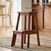 Solid Wood Retractable Ladder Stool: Multi-Functional Side Table & Folding Ladder in Chinese Style