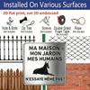 2D Flat, 1pc Funny French Doberman Warning Aluminum Plaque, "N'Essaye Même Pas" Letter Sign, Front Door, Yard & Kennel Decor, Pet Owner Humorous