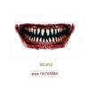 Halloween Mouth Tattoo Scary Clown Face Stickers Creepy Temporary Tattoos Waterproof Party Makeup Costume Props