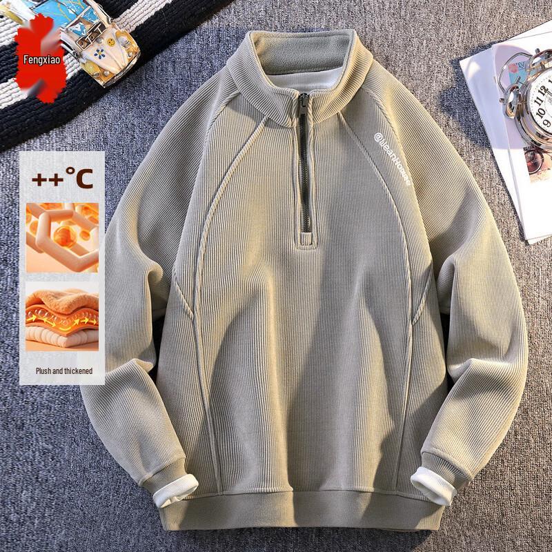 Men's Thickened Fleece Pullover Sweatshirt