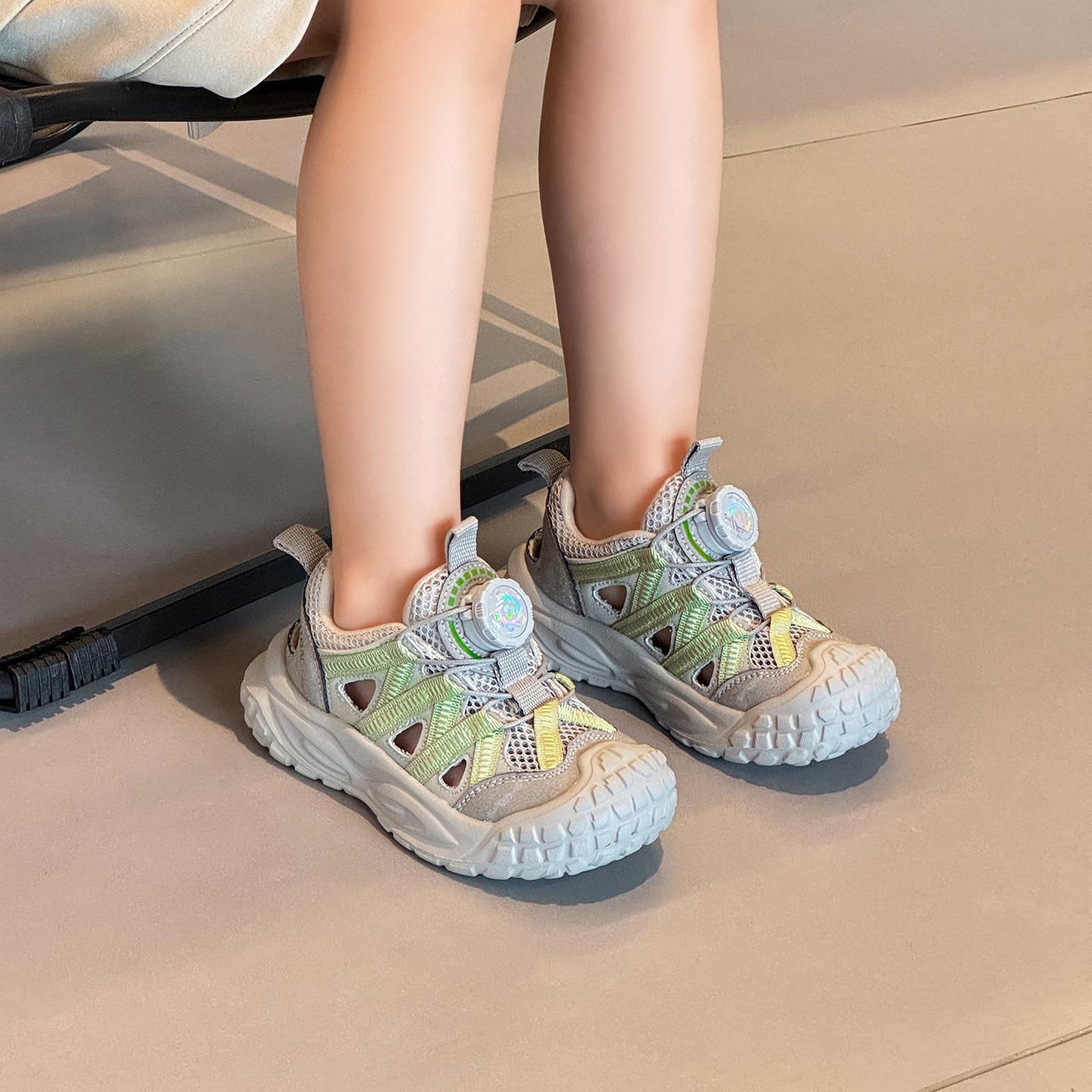 Kids  Breathable Mesh Hiking Sandals - Spring/Summer Non-Slip Lightweight Shoes 27 (17cm inner length)