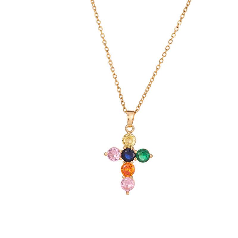 European & American Cross Pendant Necklace for Women - Niche Style, Simple Clavicle Chain, Fashionable Jewelry