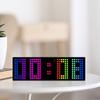 Colorful Display LED Alarm Clock Electronic Digital Clock Voice Control 12/24H 2 Alarms Countdown Wall Table Desk Clock