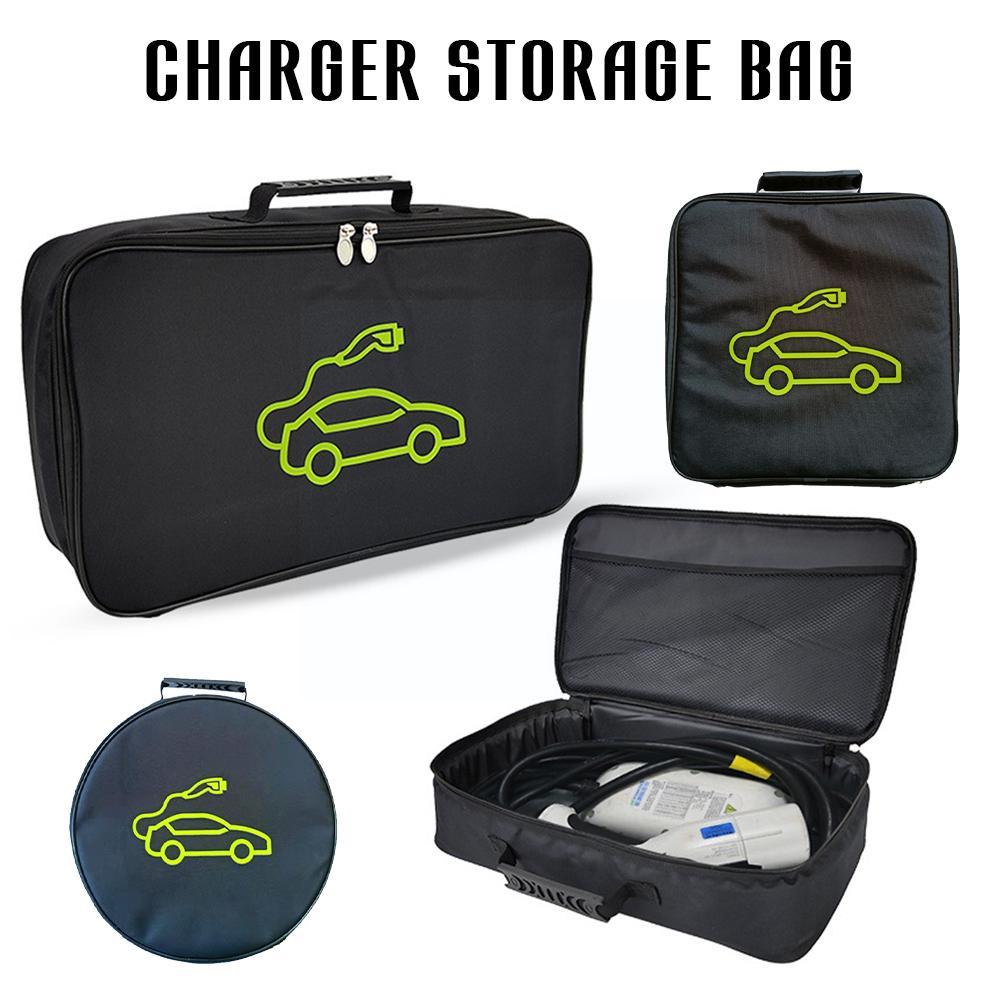Car Charging Cables Storage Bag Jumper Carry Bag For Electric Vehicle Charger Plugs Sockets Charging Equipment Container
