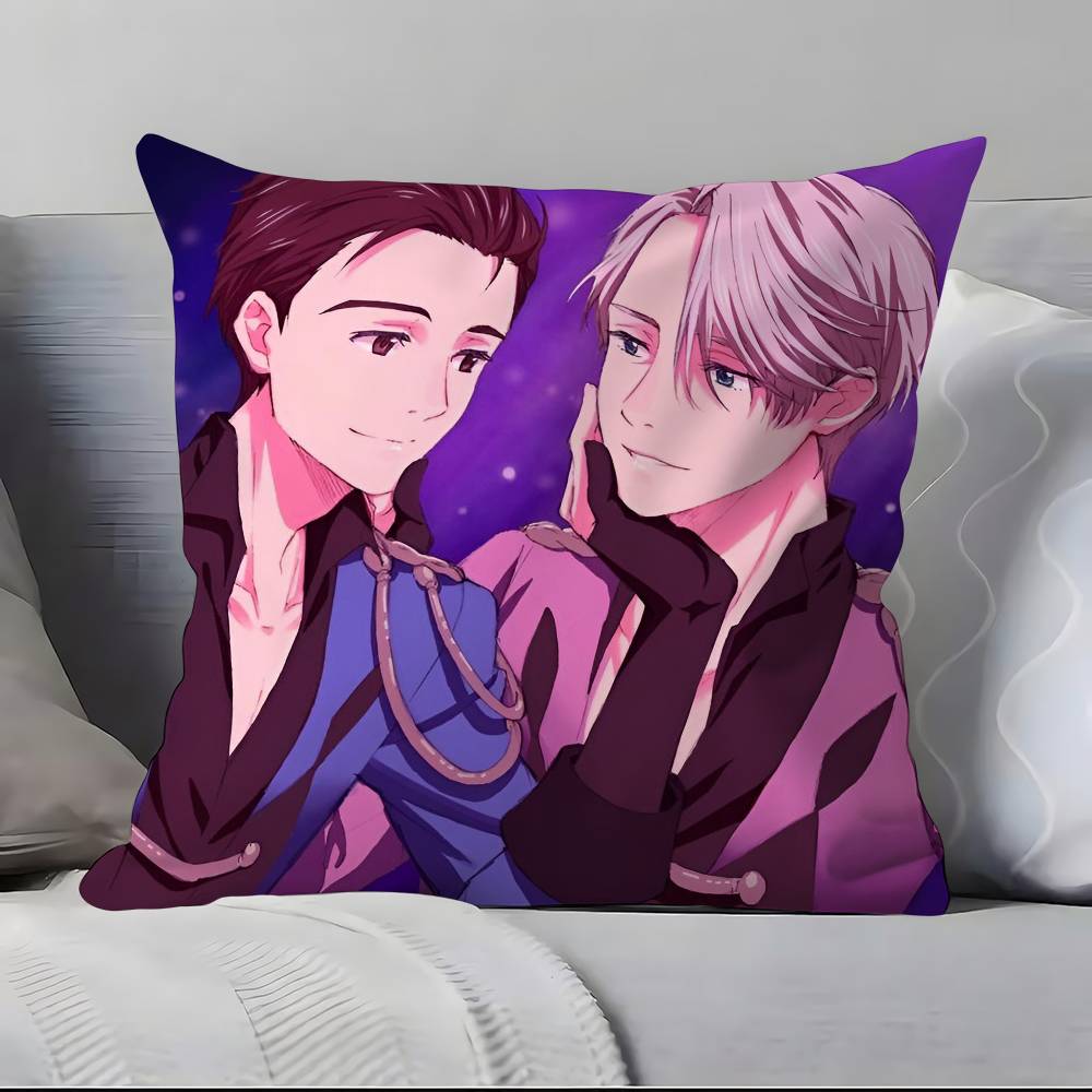Y-Y-Yuril!! O-On I-I-Ice Anime Pillow Case Pillowcase Soft Skin Friendly & Comfortable With A Hidden Zipper