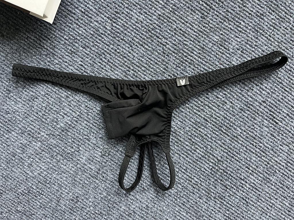 Open Penis G-String Men Erotic Panties Jj Sheath Underwear T-Back Underpants Cock Hole Panties Gay Bare Butt Thongs Lingerie