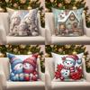 Home Decor Snowmen Christmas Decorative Pillow Suitable For Sofa Bedroom Car Pillow Cover Cushion Rectangular Back Cushion