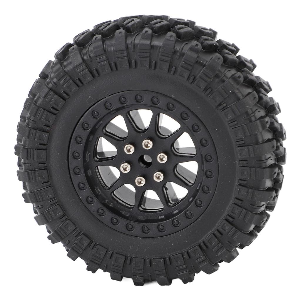 Ongwan RC Wheel Tires, Durable Rubber Wheels for Remote Control Cars MN82 and LC79, Enhanced Traction, Stylish Design, Easy Installation (Black)