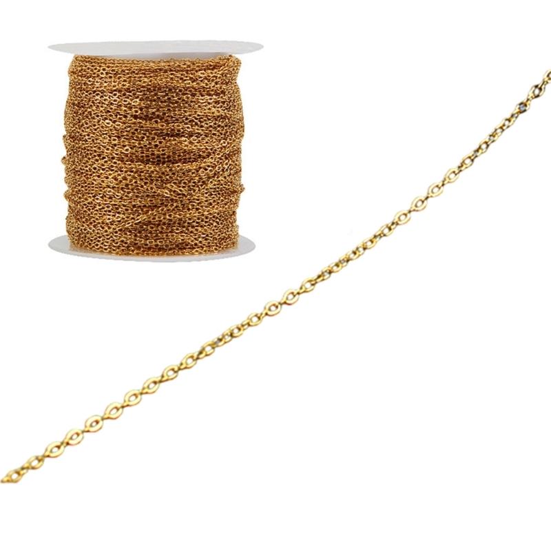 

65.61Feet DIY Link Chain Necklaces 0.25-1mm, Stainless Steel Link Chain for Necklaces Earrings Jewelry Making