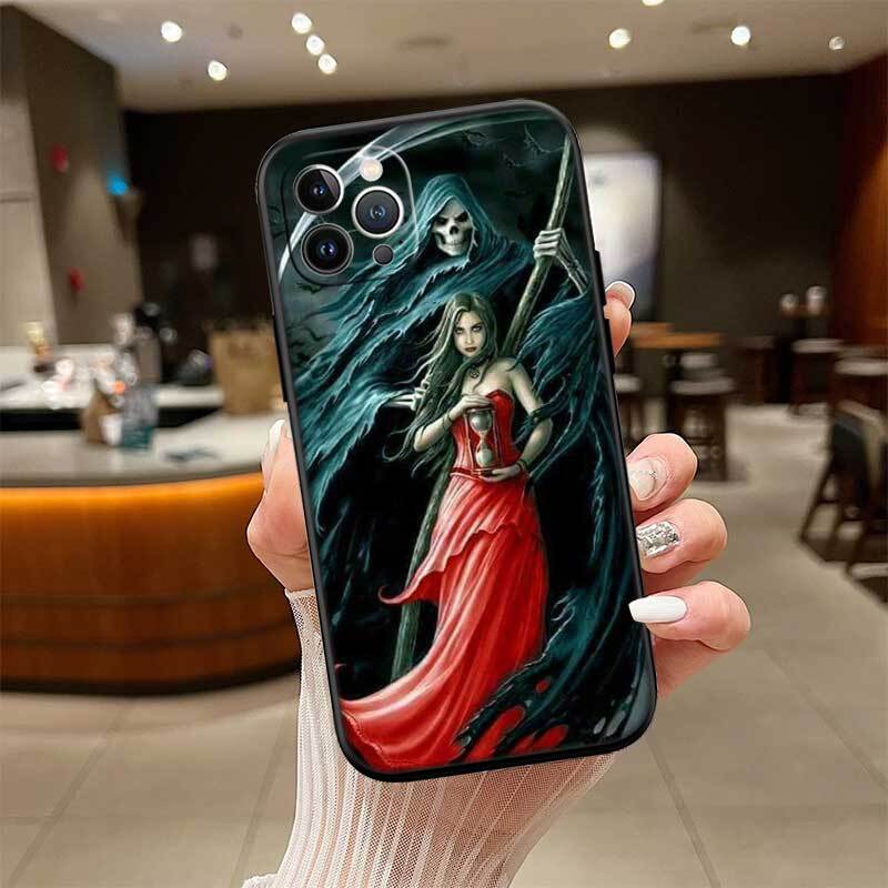 Grim Reaper Skeleton Skull Phone Case for Redmi Note 12 12S 12C 13 13C 13R 14 14S 14R 14C 11A 13X A3 A3X A4 A5 Pro Max Plus