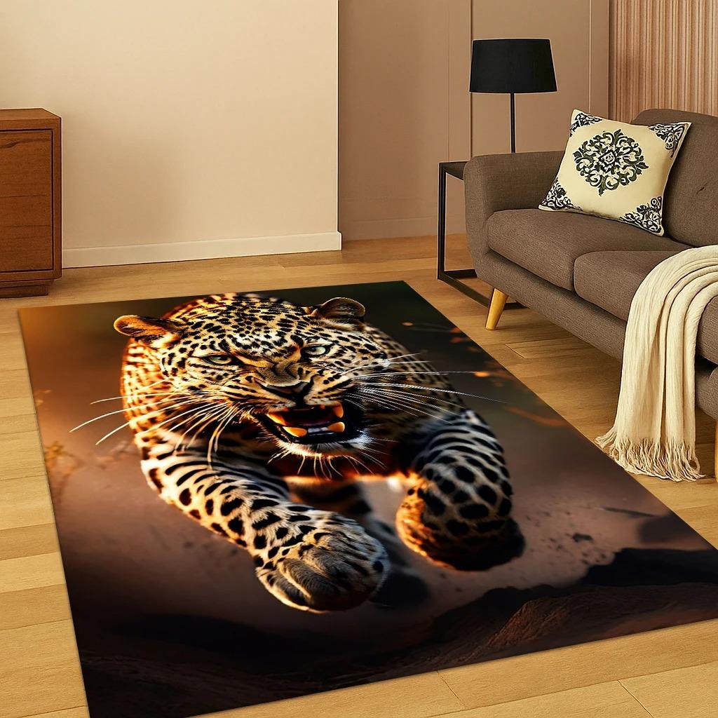 Leopard Cheetah Dreamy Animal Carpet Rug for Home Bedroom Living Room Sofa Doormat Decor Carpets for Living Room Bedroom Decor