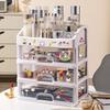 Transparent Makeup Box Pearl Treasure Box Plastic Makeup Storage Box Storage Drawer Storage Rack Four Layers Three Drawers