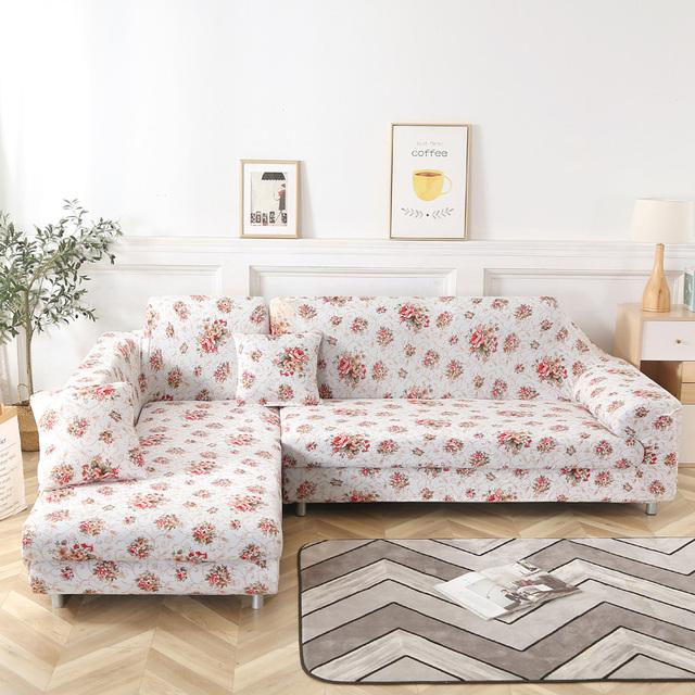 Geometric Corner Sofa Covers For Living Room Elastic Spandex Slipcovers Couch Cover Stretch Sofa Towel L Shape Need Buy 2pieces