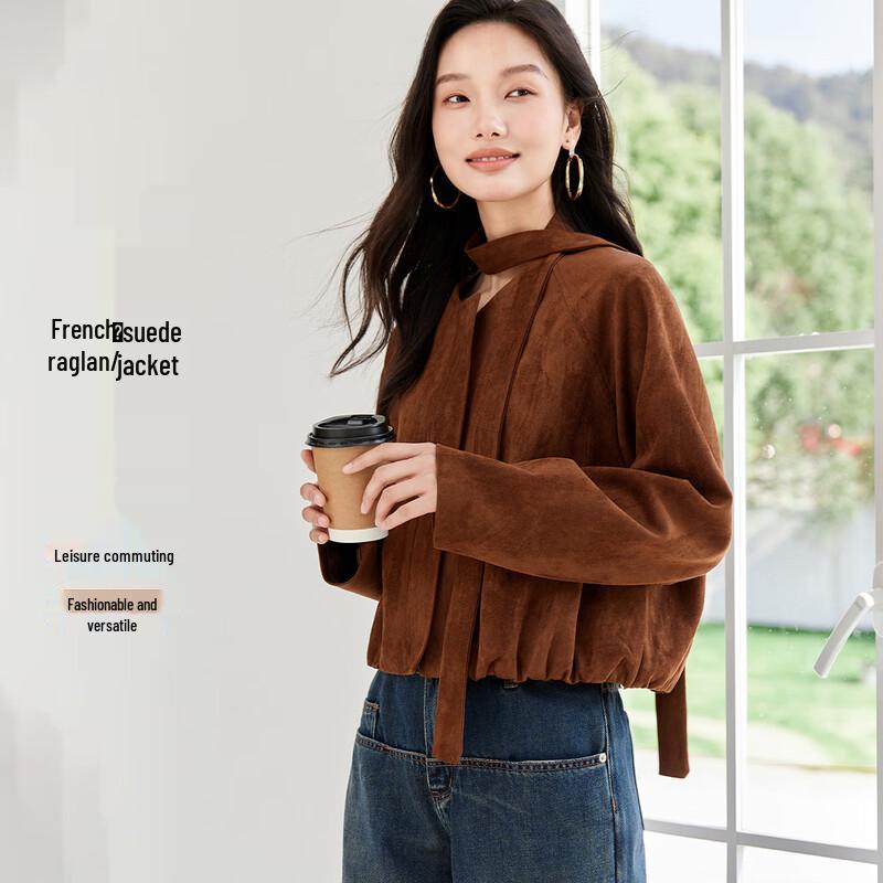 

Elegant French Style Tie-Waist Long Sleeve Jacket One Size