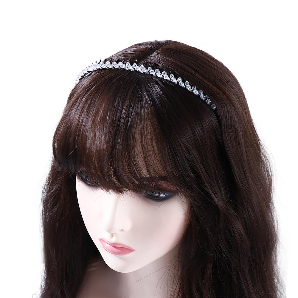 Handmade Korean Women Girls With Teeth Multicolor Headwear Iron Hair Band Crystal Beaded Headband