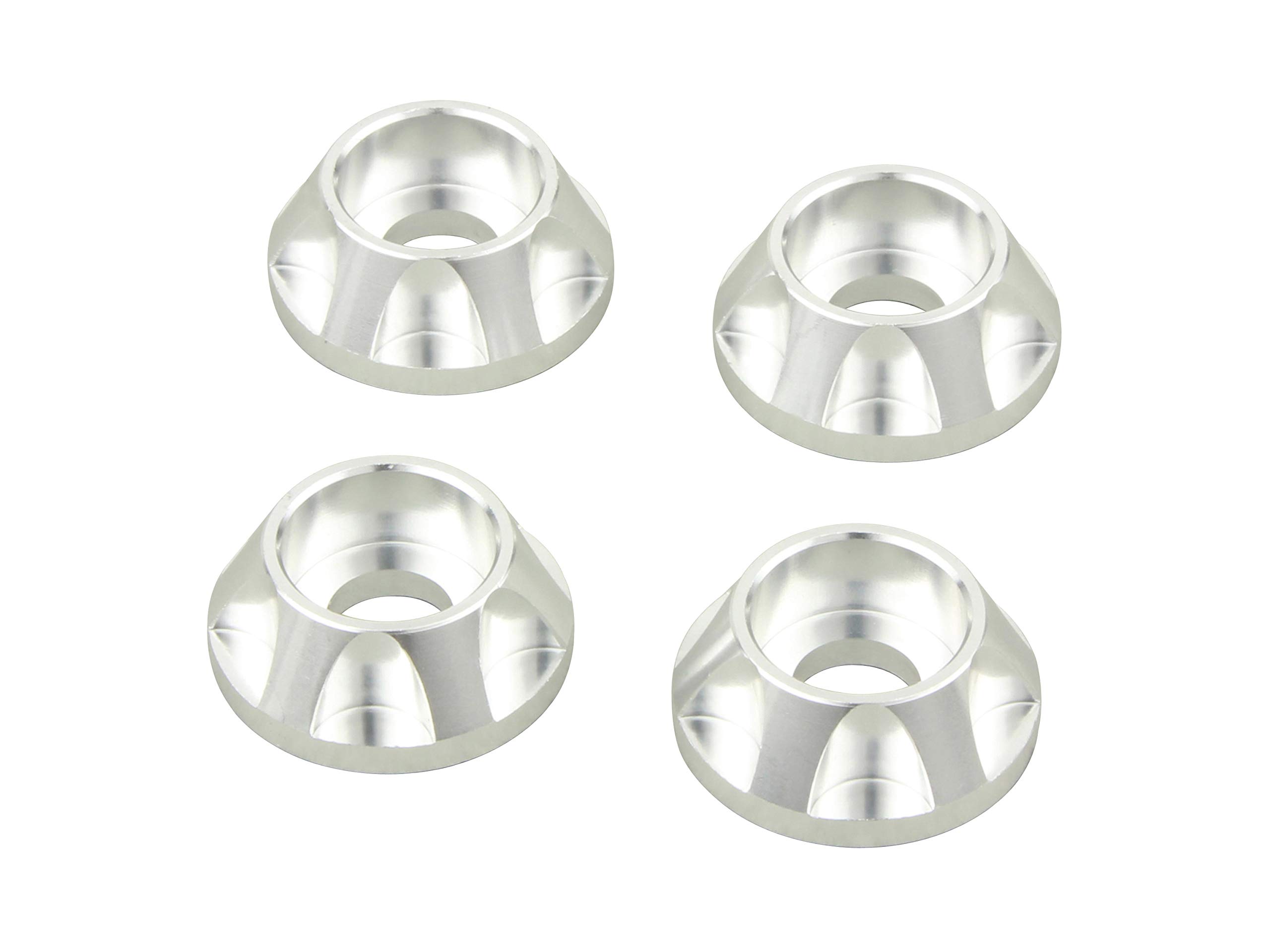 

POSH 004086-03 Мотоциклетное оборудование Держатель крышки типа NASA для M6, Серебристый M6 серебряный