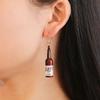 Beer Bottle Dangle Earring for Women Creative Simulation of Mineral Bottles Jewelry Cute Green Brown Statement Drop Earrings