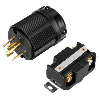 1 Set NEMA L14-30P Generator Adapter Stekker 4 Pin 30A125V-250V Stekker & Set Massief Koperen Geleiders 3-polig 4-draads Aarding