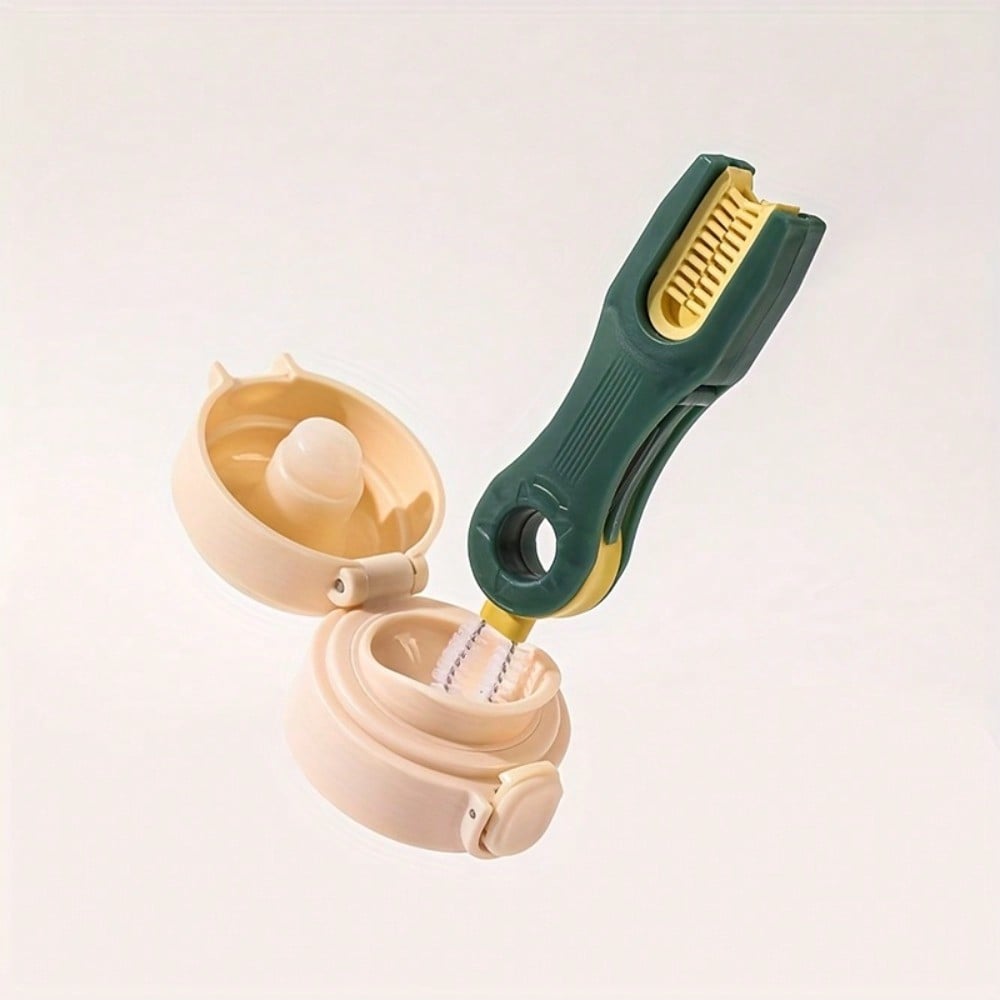 4-In-1 Cleaning Tool Cup Brush: Lid Brush, Water Bottle Cleaner, Insulated Tumbler Gap Cleaner, U-Shaped Cup Rim Cleaner