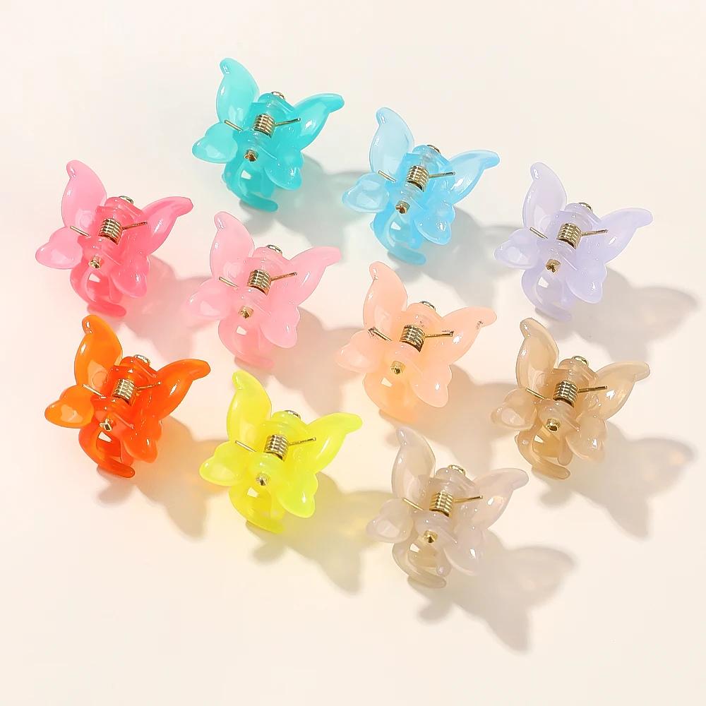 10/20/30Pcs New Colorful Butterfly Mini Hair Clip Claw Grip Barrettes Clamps Girls Hairpin Claw Clip Hair Styling Accessories