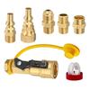 Propane Quick Connect 7pcs Set for Low Pressure RV Gas Appliances Compatible with Camping Stoves Heaters Grills and Fire Pits