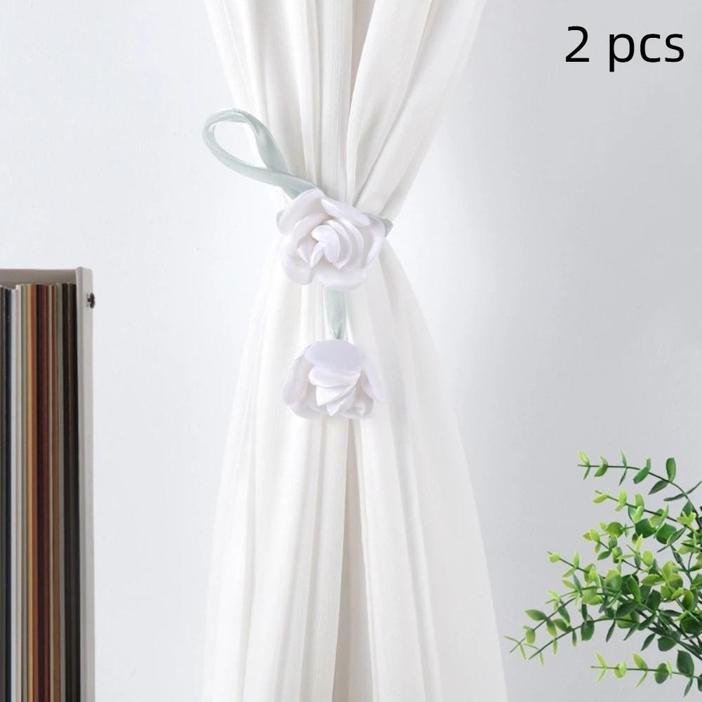 

2 PCS Fashion Tulip Curtain Tieback Elegant Beautifully Curtain Straps Adjustable Rose Curtains Tie Rope Bedroom