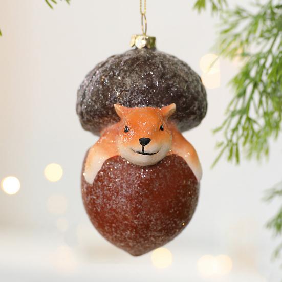 Christmas Tree Decoration Squirrel Hedgehog Christmas Ball Ornaments Xmas Holiday Decor for Home Table