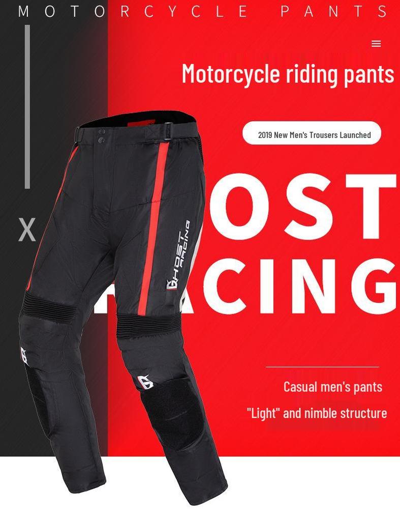Men's Windproof Motorcycle Riding Pants - Anti-fall, Warm, Thickened, Four Seasons Gear
