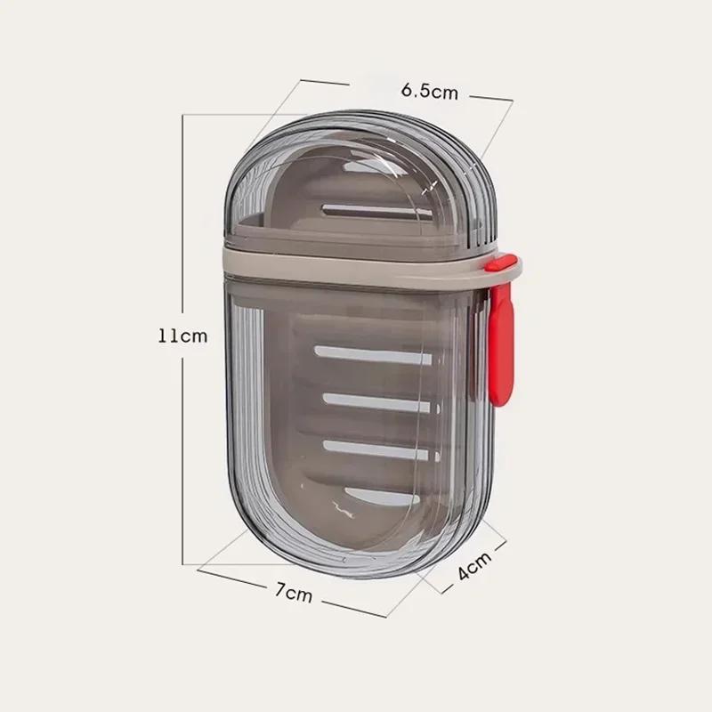 1-10PCS Travel Soap Box Creative with Lid Seal Draining Portable Small Soap Case Soap Dish Holder Bathroom Accessories