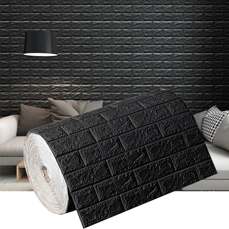 70cm Brick Pattern Self-Adhesive Wallpaper Waterproof 3D Wall Sticker Modern TV Background Home Decorative Wallpaper