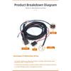 12V 24V Kit Headlight Harness For Work Light Wide Compatibility Direct Plug-in Connectors Slow-blow Fuse Protection For Car