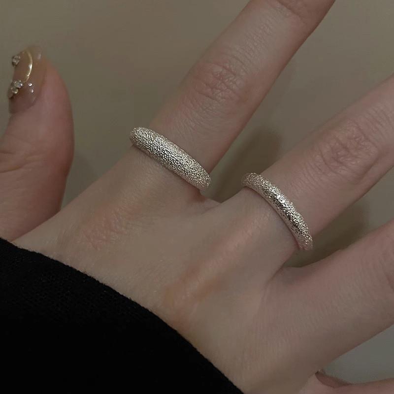 Elegant Geometric Copper Ring For Women Adjustable Size Trendy Couple's Accessory