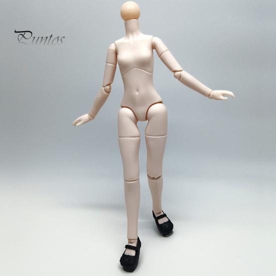Highly Articulated Doll Body 1/6 Scale with 3 Neck Adapters, 9.8-Inch Blank Action Figure PVC Flexible Joint, Miniature Female for Custom