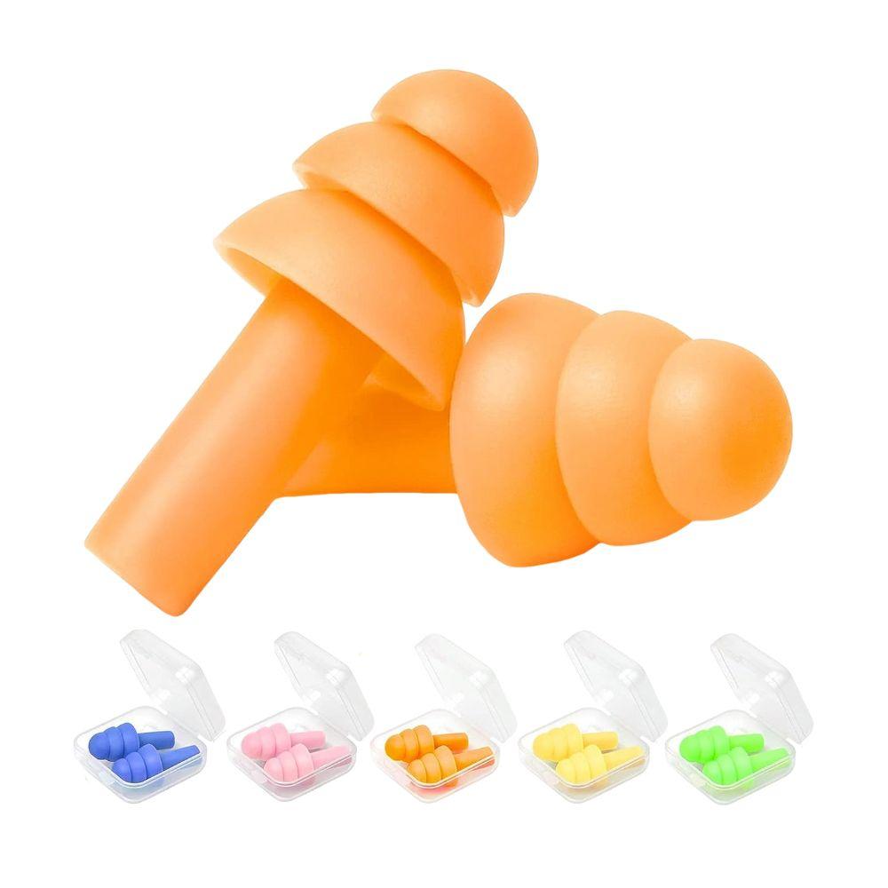5/10 Pairs Silicone Soundproof Earplugs Mixed Colors Soft Reusable Suitable For Sleeping Swimming Learning YMY
