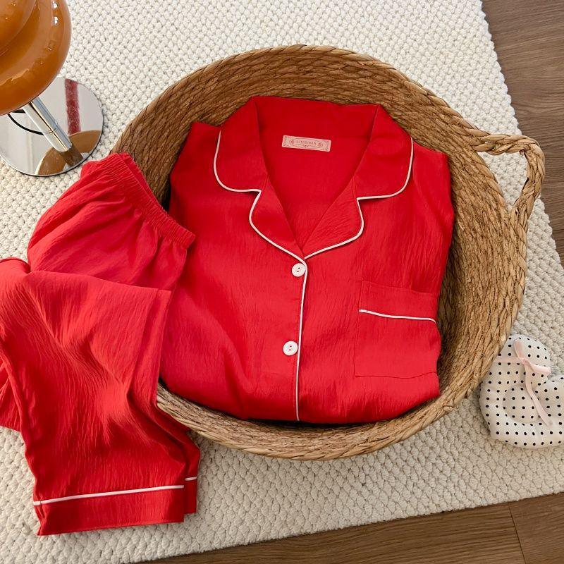 2026 Spring/Autumn Internet Celebrity Cloud Cotton Women's Long Sleeve Pajama Set
