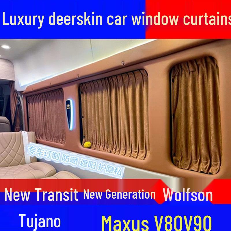 Ford Transit Tourneo Maxus V90 V80 Suede Sunshade Curtains