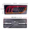 2PCS 12/24V LED Truck Tail Light Turn Signal Rear Brake Lights Reverse Signal Lamp Trailer Lorry Bus Caravan Camper Warning Lamp