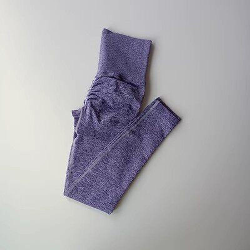 2024 Fashion Peach Hip Exercise Workout Pants Quick-Drying Running Training Outdoor Breathable Yoga Women s Cropped Pants Purple S