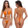 2025 Modern Lace-Up Bikini Solid Color Split Swimsuit - Stylish & Sexy Women's Set