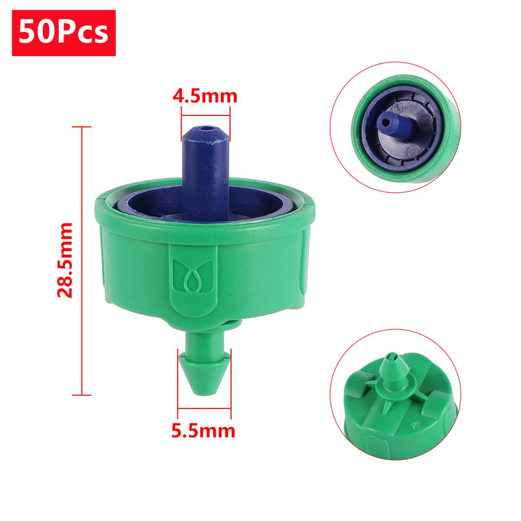 2/4/8 L/PH Anti-Drip Pressure Compensated Drippers 4/7mm Hose Steady Flow Regulators Garden Irrigation Pressure Control Emitters