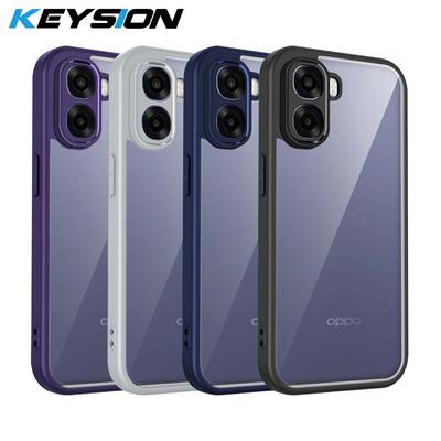 KEYSION Transparente Handyhülle für OPPO A6x 5G Weiches Silikon+PC Klare Stoßfeste Handy-Rückabdeckung für OPPO A6x 4G A6X 5G